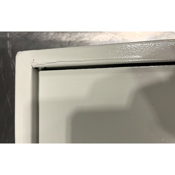 Scratch and Dent Barska AX13368 15 11/16" x 4 3/4" x 34" White Steel Wall-Mount 240-Key Cabinet / Safe with Digital Keypad and Key Lock