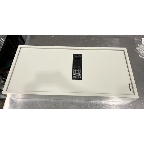 Scratch and Dent Barska AX13368 15 11/16" x 4 3/4" x 34" White Steel Wall-Mount 240-Key Cabinet / Safe with Digital Keypad and Key Lock