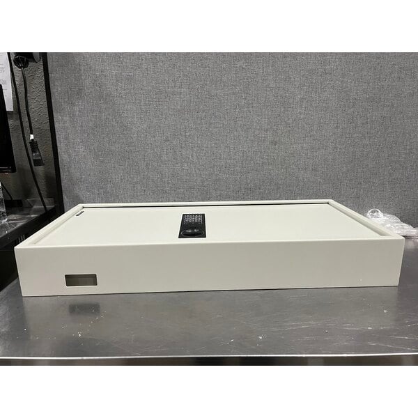 Scratch and Dent Barska AX13368 15 11/16" x 4 3/4" x 34" White Steel Wall-Mount 240-Key Cabinet / Safe with Digital Keypad and Key Lock