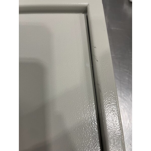 Scratch and Dent Barska AX13368 15 11/16" x 4 3/4" x 34" White Steel Wall-Mount 240-Key Cabinet / Safe with Digital Keypad and Key Lock