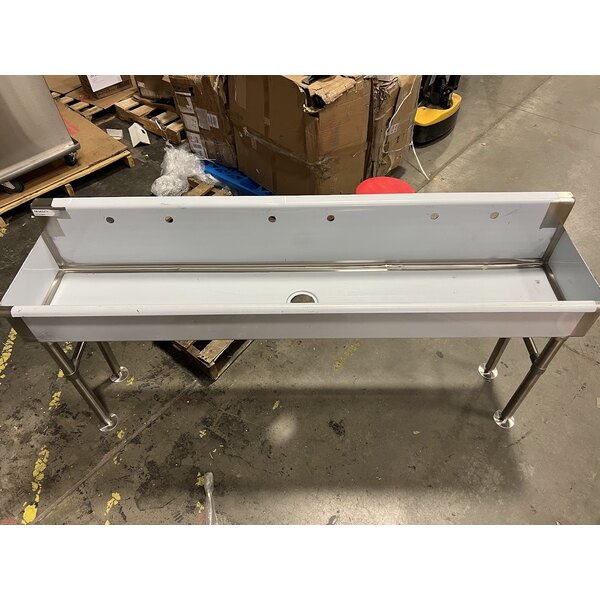 Scratch and Dent Regency 72" x 17 1/2" Hand Sink with (3) 8" Center Faucets