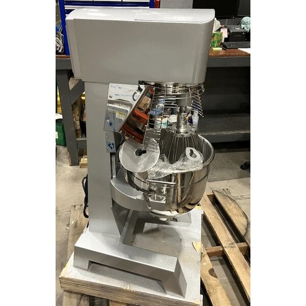 Scratch and Dent MainStreet Equipment CMIX30 30 Qt. Planetary Floor Mixer with Guard & Standard Accessories - 120V, 2 hp