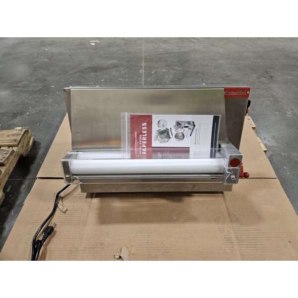 Scratch and Dent Estella EDS18S 18" Countertop One Stage Dough Sheeter - 120V, 1/2 HP