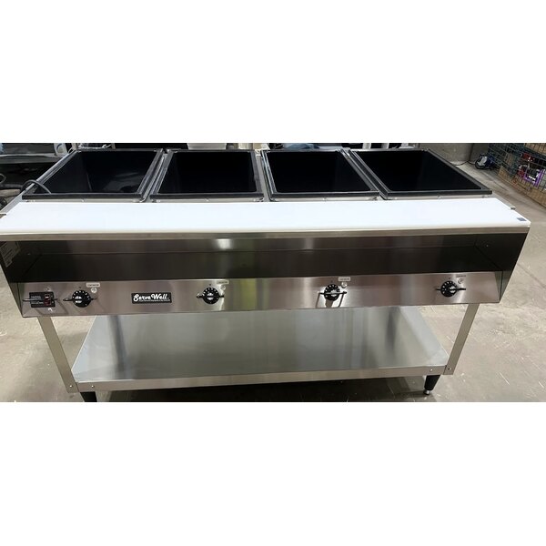 Scratch and Dent Vollrath 38118 ServeWell® Electric Four Pan Hot Food Table 208/240V - Sealed Well