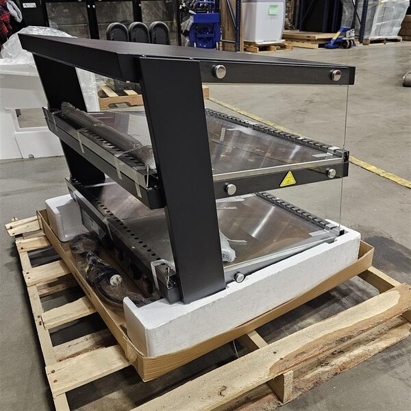 Scratch and Dent ServIt OAM-85D 30" Full Service Slanted 2-Shelf Countertop Heated Display Merchandiser - 1860W, 120V