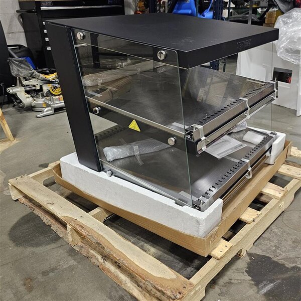 Scratch and Dent ServIt OAM-85D 30" Full Service Slanted 2-Shelf Countertop Heated Display Merchandiser - 1860W, 120V