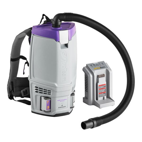 Scratch and Dent ProTeam GoFit® 6 107786 8.0 Ah 6 Qt. Cordless Backpack Vacuum with 107100 Xover Multi-Surface Telescoping Wand Kit