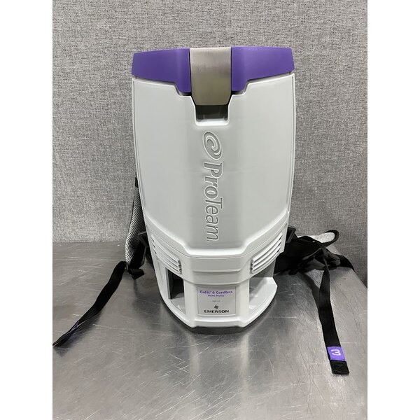 Scratch and Dent ProTeam GoFit® 6 107783 4.0 Ah 6 Qt. Cordless Backpack Vacuum with 107098 Xover Multi-Surface 2-Piece Wand Kit