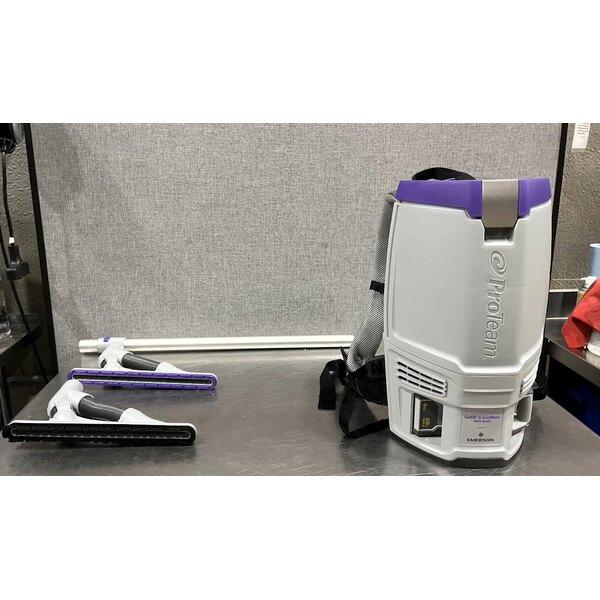 Scratch and Dent ProTeam GoFit® 6 107784 4.0 Ah 6 Qt. Cordless Backpack Vacuum with 107532 ProBlade Hard Surface and Carpet Kit