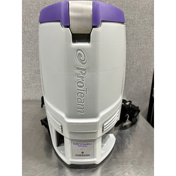 Scratch and Dent ProTeam GoFit® 6 107787 8.0 Ah 6 Qt. Cordless Backpack Vacuum with 107098 Xover Multi-Surface 2-Piece Wand Kit