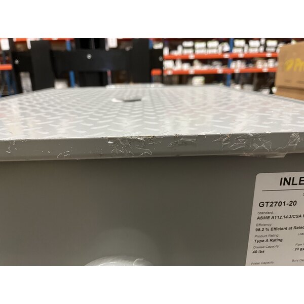 Scratch and Dent Zurn Elkay GT2701-20-3NH 40 lb. 20 GPM Low-Profile Grease Trap with 3" No-Hub Connections