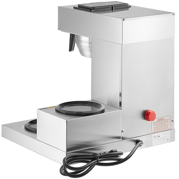 Scratch and Dent Avantco CMA3L Automatic Coffee Maker with 3 Lower Decanter Warmers - 120V, 1650W