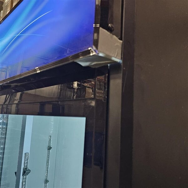 Scratch and Dent Avantco GDS-47-HC 53" Black Customizable Sliding Glass Door Merchandiser Refrigerator with LED Lighting