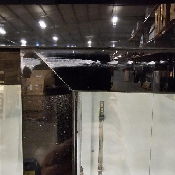 Scratch and Dent Avantco GDS-47-HC 53" Black Customizable Sliding Glass Door Merchandiser Refrigerator with LED Lighting