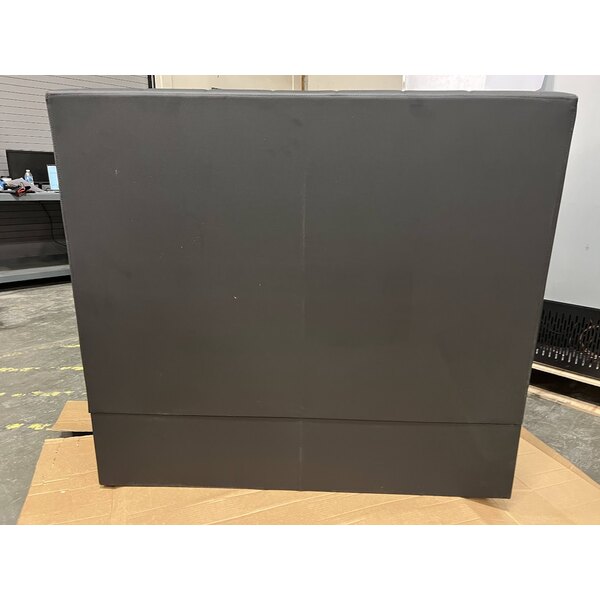 Scratch and Dent QA Group Cascade 48" Long Ebony Diamond Tufted Single Back Booth - 42" High