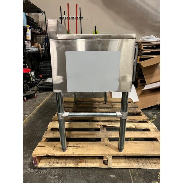 Scratch and Dent Regency 38 1/2" x 18 3/4" Three Bowl Underbar Sink with Faucet