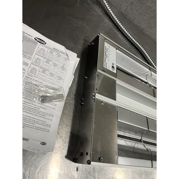 Scratch and Dent Hatco GRA-36D Glo-Ray 36" Aluminum Dual Infrared Warmer with 3" Spacer and Toggle Controls - 120V, 1,150W