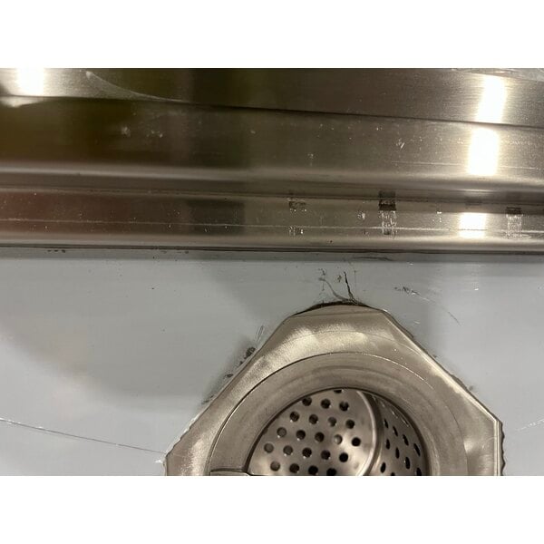 Scratch and Dent Regency 12" x 36" 14-Gauge Stainless Steel Floor Water Receptacle with Grate