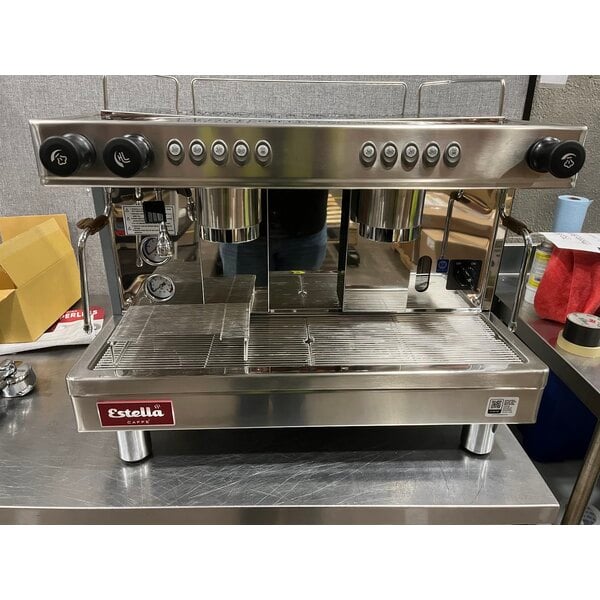 Scratch and Dent Estella Caffe ECEM2 Two Group Automatic Espresso Machine - 220-240V