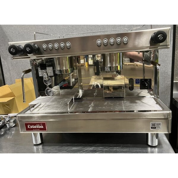 Scratch and Dent Estella Caffe ECEM2 Two Group Automatic Espresso Machine - 220-240V
