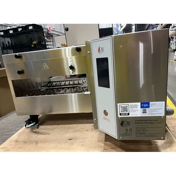 Scratch and Dent Cooking Performance Group Countertop Ventless Impinger Electric Conveyor Oven with 50" Belt - 208V, 1 Phase, 6700W