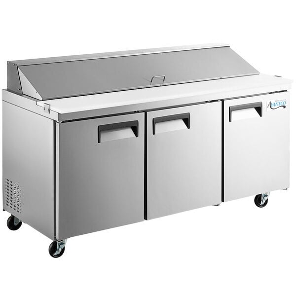 Scratch and Dent Avantco APT-71-HC 70" 3 Door Refrigerated Sandwich Prep Table