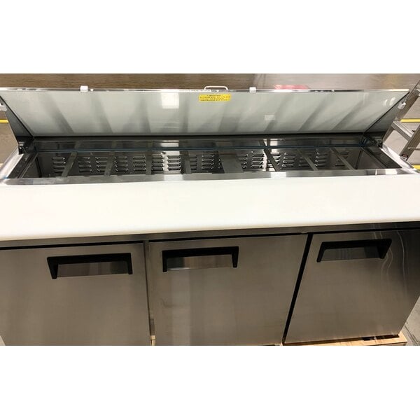 Scratch and Dent Avantco APT-71-HC 70" 3 Door Refrigerated Sandwich Prep Table