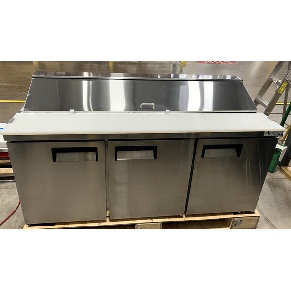 Scratch and Dent Avantco APT-71-HC 70" 3 Door Refrigerated Sandwich Prep Table