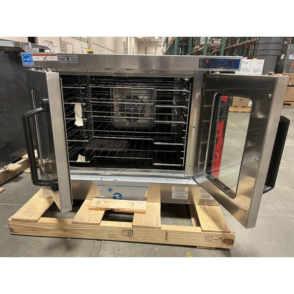 Scratch and Dent Vulcan VC5ED-12D1 240/3 Single Deck Full Size Electric Convection Oven With Legs - 240V, Field Convertible, 12 kW