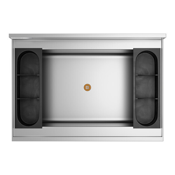 Scratch and Dent Regency 21" x 30" Underbar Ice Bin with 10 Circuit Post-Mix Cold Plate and Bottle Holders - 65 lb.