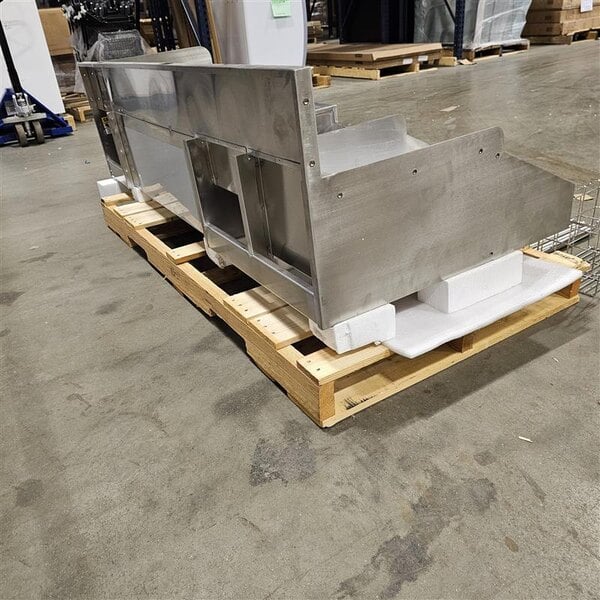 Scratch and Dent Regency Spec Line 72" Stainless Steel Combination Cocktail Station with Liquor Display Rack and Drainboard