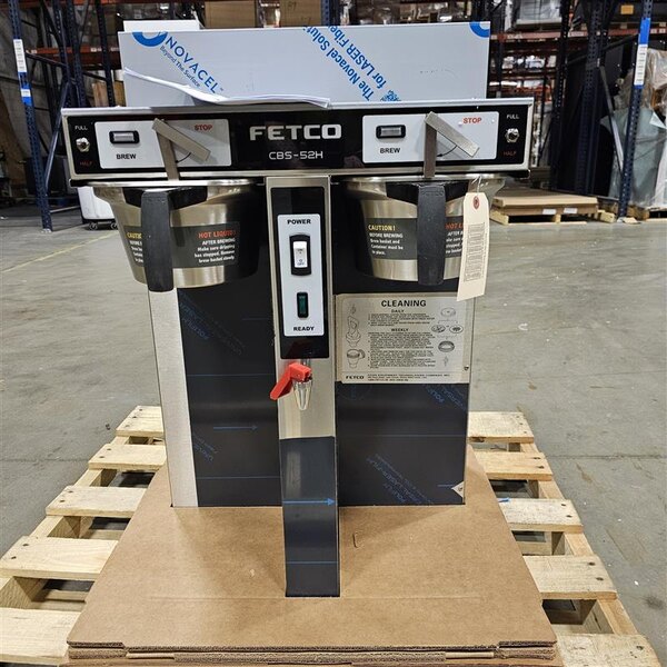 Scratch and Dent Fetco CBS-52H-15 C52016 Stainless Steel Twin Automatic Coffee Brewer - 120/208-240V