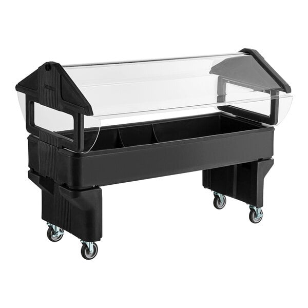 Scratch and Dent Carlisle 660803 Black 6' "Six Star" Open Base Portable Youth Food / Salad Bar