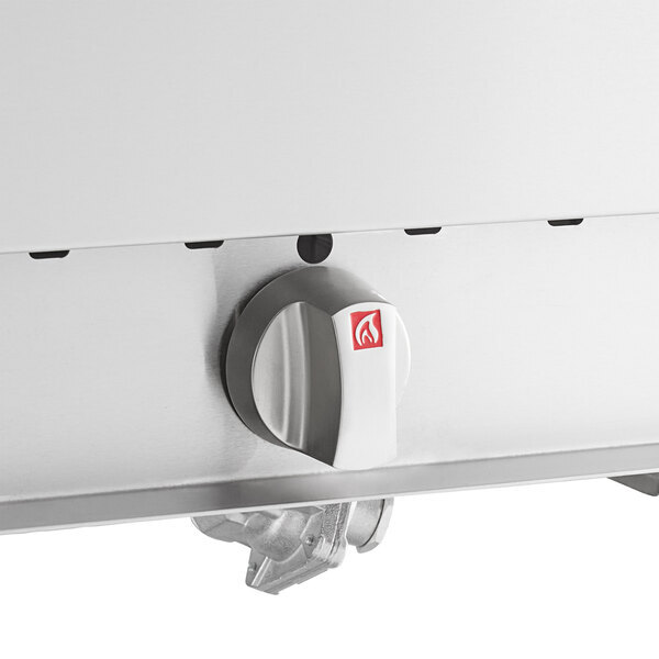 Scratch and Dent ServIt GST-4WE-NG Four Pan Open Well Natural Gas Steam Table with Undershelf - 14,000 BTU