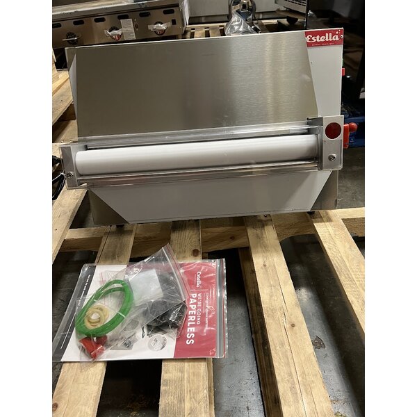 Scratch and Dent Estella EDS18S 18" Countertop One Stage Dough Sheeter - 120V, 1/2 HP