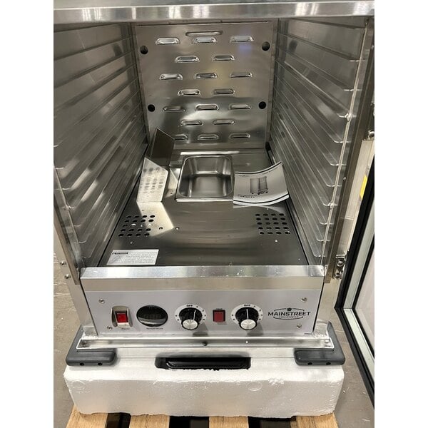 Scratch and Dent MainStreet Equipment HPU-1812 Undercounter Half Size Non-Insulated Heated Holding / Proofing Cabinet with Clear Door - 120V, 1,630W