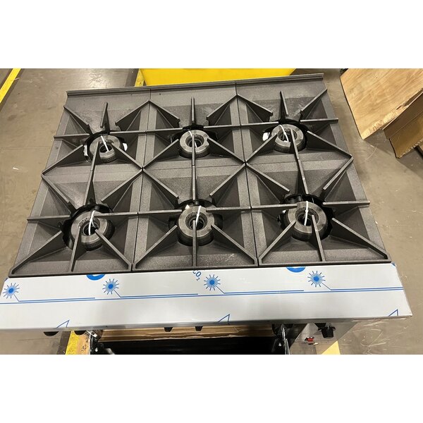 Scratch and Dent Vulcan 36C-6BN Endurance 6 Burner 36" Natural Gas Range with Convection Oven Base - 215,000 BTU