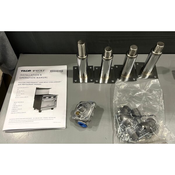 Scratch and Dent Vulcan 36C-6BN Endurance 6 Burner 36" Natural Gas Range with Convection Oven Base - 215,000 BTU