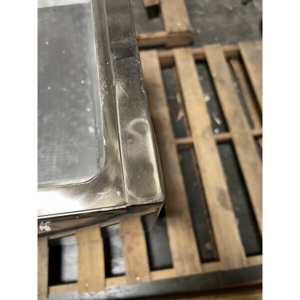 Scratch and Dent Regency 18" x 24" Underbar Ice Bin with 7 Circuit Post-Mix Cold Plate, Bottle Holders, and Sliding Lid - 51 lb.