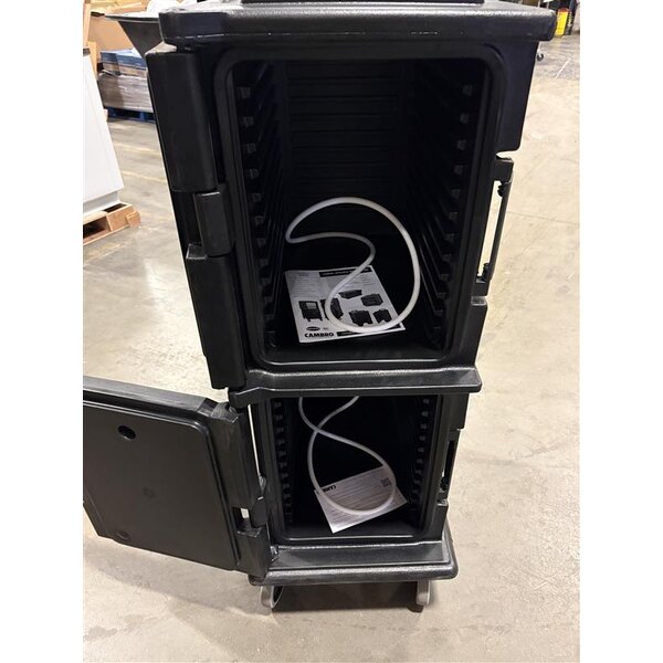 Scratch and Dent Cambro UPC800110 Ultra Camcart® Black Insulated Food Pan Carrier - Holds 12 Pans