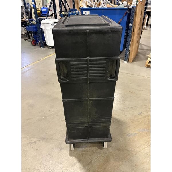 Scratch and Dent Cambro UPC800110 Ultra Camcart® Black Insulated Food Pan Carrier - Holds 12 Pans