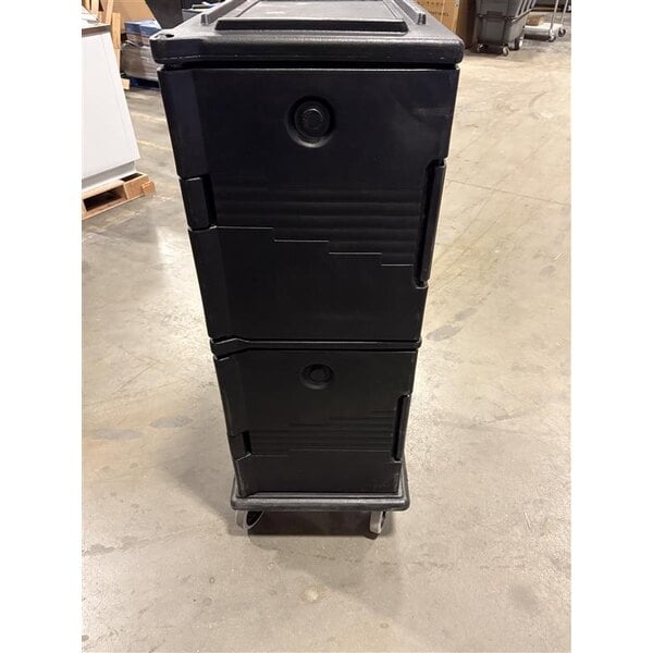 Scratch and Dent Cambro UPC800110 Ultra Camcart® Black Insulated Food Pan Carrier - Holds 12 Pans