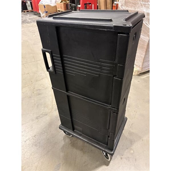 Scratch and Dent Cambro UPC800110 Ultra Camcart® Black Insulated Food Pan Carrier - Holds 12 Pans