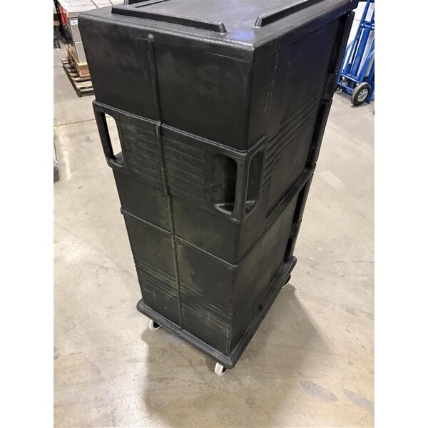 Scratch and Dent Cambro UPC800110 Ultra Camcart® Black Insulated Food Pan Carrier - Holds 12 Pans