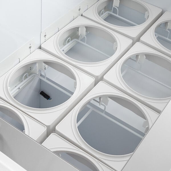 Scratch and Dent Avantco CPW-88-HC 88 3/4" 16 Tub White Deluxe Ice Cream Dipping Cabinet