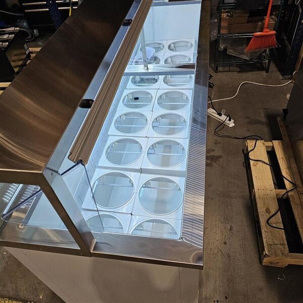 Scratch and Dent Avantco CPW-88-HC 88 3/4" 16 Tub White Deluxe Ice Cream Dipping Cabinet