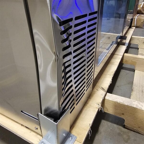 Scratch and Dent Avantco UBB-60G-HC-S 60" Stainless Steel Counter Height Narrow Glass Door Back Bar Refrigerator with LED Lighting