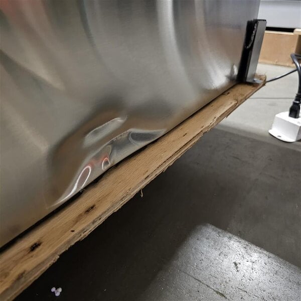 Scratch and Dent Avantco UBB-60G-HC-S 60" Stainless Steel Counter Height Narrow Glass Door Back Bar Refrigerator with LED Lighting