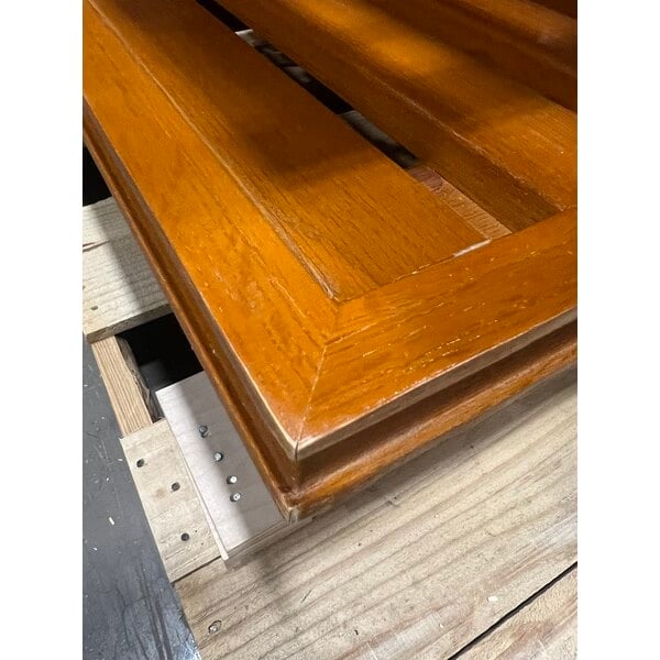 Scratch and Dent Marco Company 41 1/2" x 41 1/2" x 48" Honey Pine Four-Tier Bakery Display