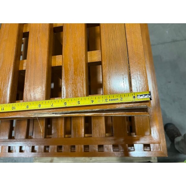 Scratch and Dent Marco Company 41 1/2" x 41 1/2" x 48" Honey Pine Four-Tier Bakery Display